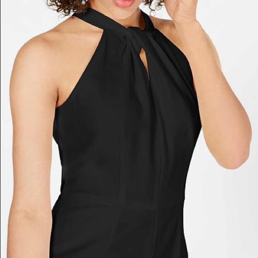 Julia Jordan Wide Leg Twist Neck Halter Jumpsuit 8 - Picture 4 of 5